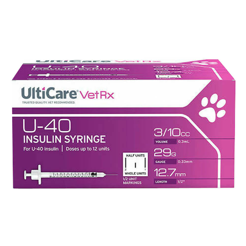 UltiCare Insulin Syringes 0.3 cc, U-40, 29 x 1/2(100 ct)