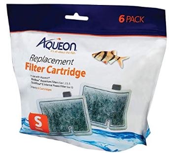 Aqueon Replacement Filter Cartridges, Small, 6 Count