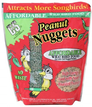 C&S Peanut Flavored Suet Nuggets, Wild Bird Suet, 27oz