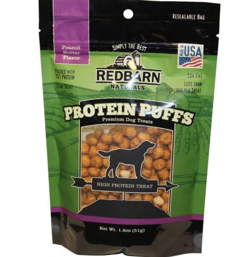 RedBarn Protein Puffs Peanut Butter Flavored Dog Treats 1.8oz Bag