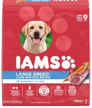 IAMS Large Breed Adult, Lamb and Rice Formula, Dry Dog Food, 30lb