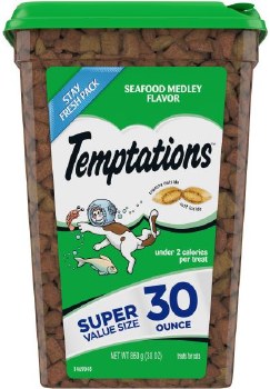 Whiskas Temptations Seafood Medley Flavor, Cat Treat, 30oz
