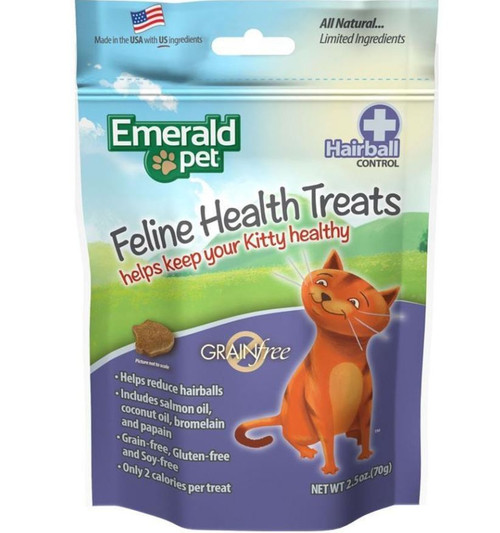 Emerald Pet Hairball Formula Feline Treats, 2.5 Oz.