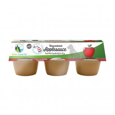 Green Coast Pet Unsweetened Applesauce Dog Treats, 4 oz x 6 ct
