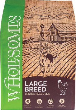 Wholesomes Large Breed Adult Formula Chicken Meal and Rice Recipe, Dry Dog Food, 40lb
