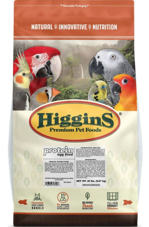 Higgins Protein Egg Bird Food, 20 Lbs.