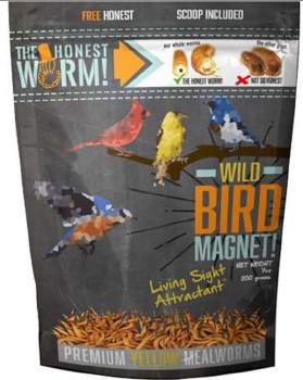 The Honest Worm Wild Bird Magnet Yellow Mealworms Wild Bird Seed, 7oz