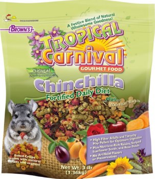 FMBrown's Tropical Carnival Gourmet Daily Diet Chinchilla Food, 3lb
