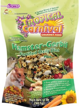 FMBrowns Tropical Carnival Gourmet Daily Diet Hamster and Gerbil Food, 2lb