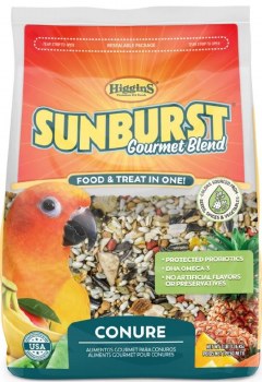 Higgins Sunburst Gourmet Blend Conure, Bird Food, 3lb