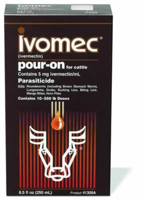 Merial Ivomec Pour On Wormer 250 ML