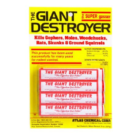 Atlas Giant Destroyer Mole Smoke Bombs, 4 Pack