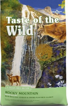 Taste of the Wild Rocky Mountain Feline Forumula with Venison and Salmon Grain Free, Dry Cat Food, 14lb