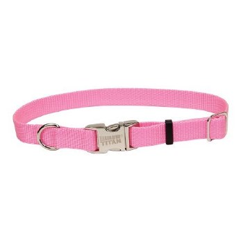 1 inch x 14-20 inch Adjustable Titan Collar Pink