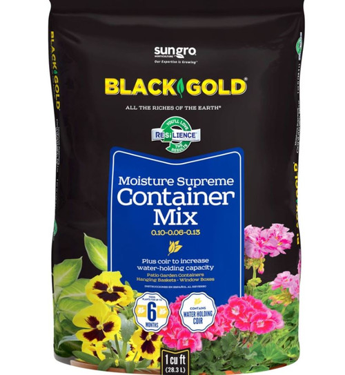 Sun Gro Black Gold Moisture Supreme Potting Mix, 1 CF.