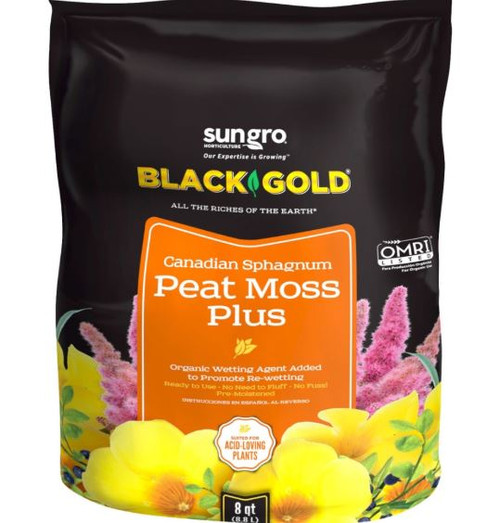 Sun Gro Black Gold Peat Moss Plus, 8 Qt.