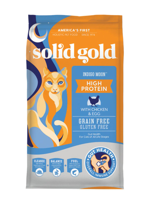 Solid Gold Indigo Moon with Chicken & Eggs Grain-Free High Protein Dry Cat Food, 12 Lbs.