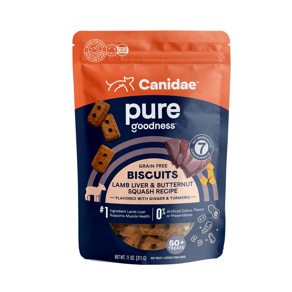 Canidae Pure Grain Free Dog Treat Biscuits - Lamb Liver & Butternut Squash