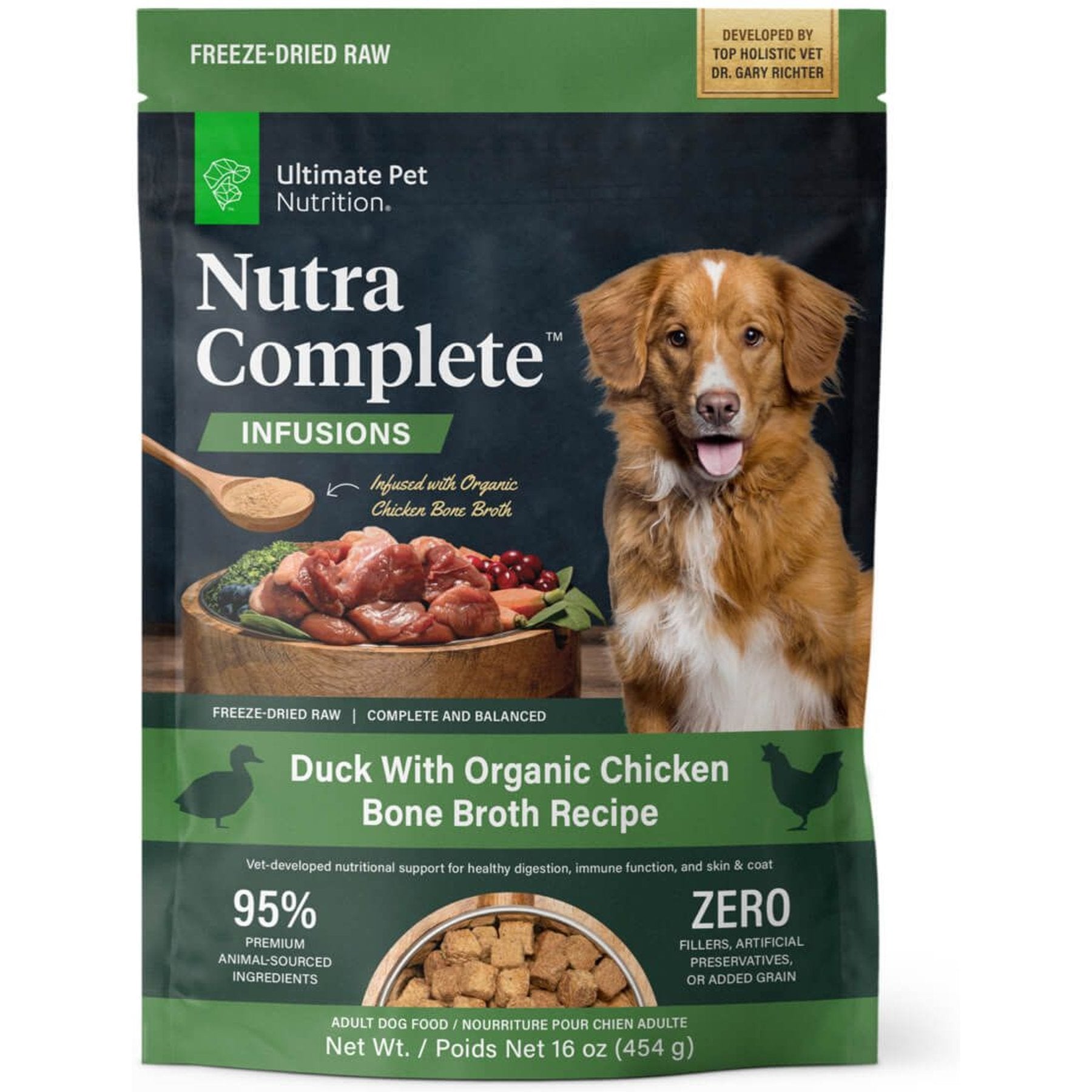 Ultimate Pet Nutrition Nutra Complete Plus Bone Broth Duck Dog Food