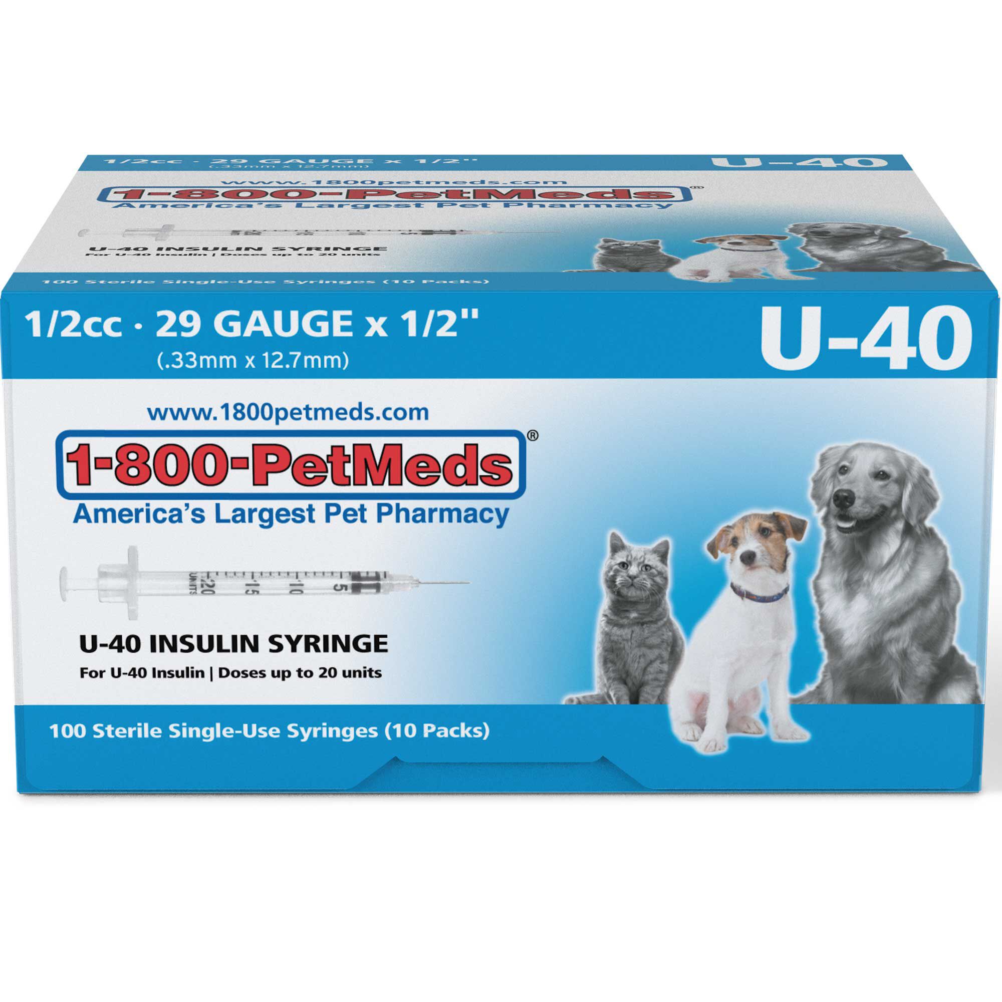 U-40 Syringes for ProZinc & Vetsulin Insulin