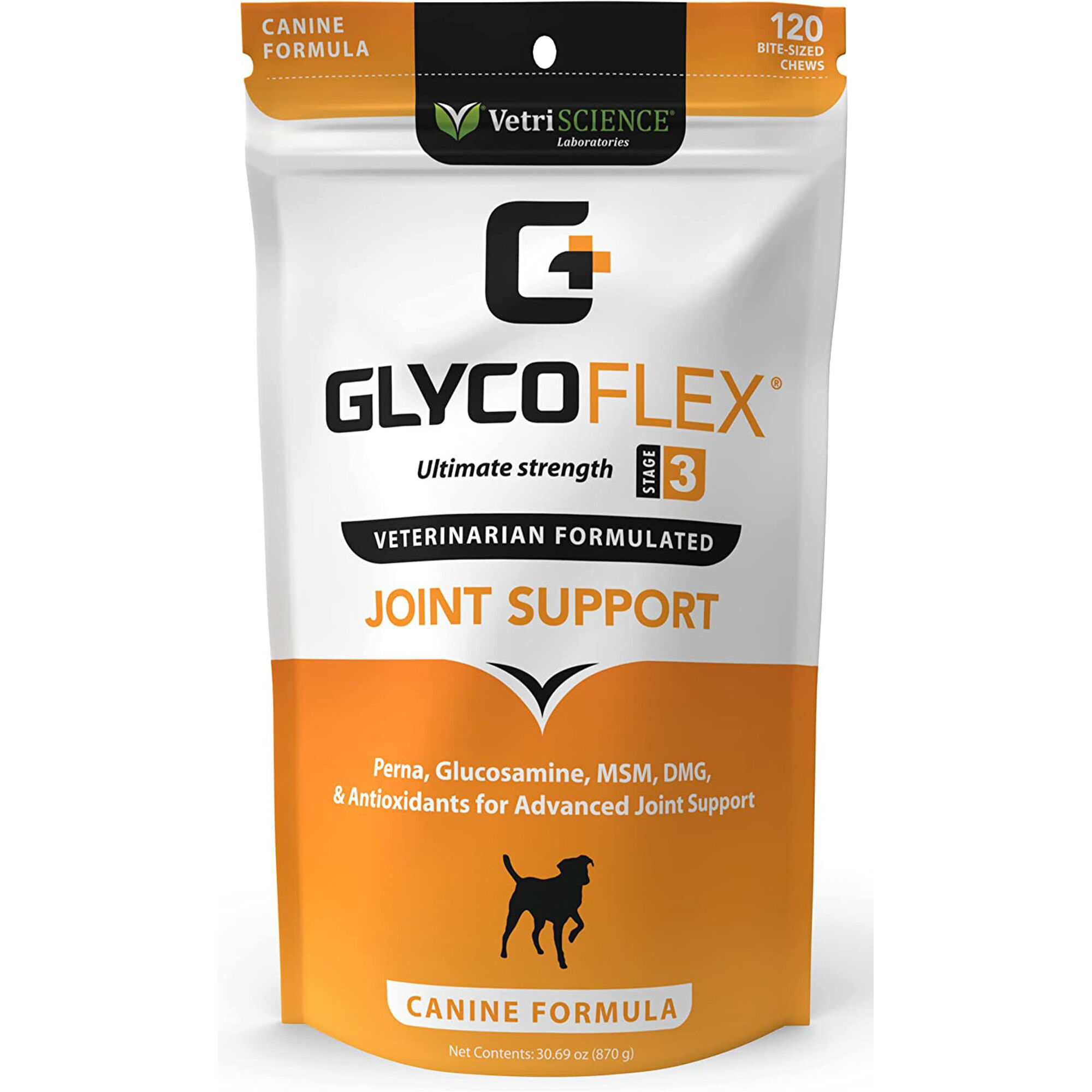 VetriScience GlycoFlex Stage 3 Hip and Joint Supplement Chews for Dogs