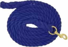 Partrade Cotton Horse Lead Rope, 10' Navy