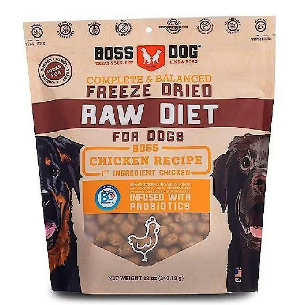 Boss Dog Complete & Balanced Freeze-Dried Raw Diet for Dogs Chicken Recipe (12 oz)
