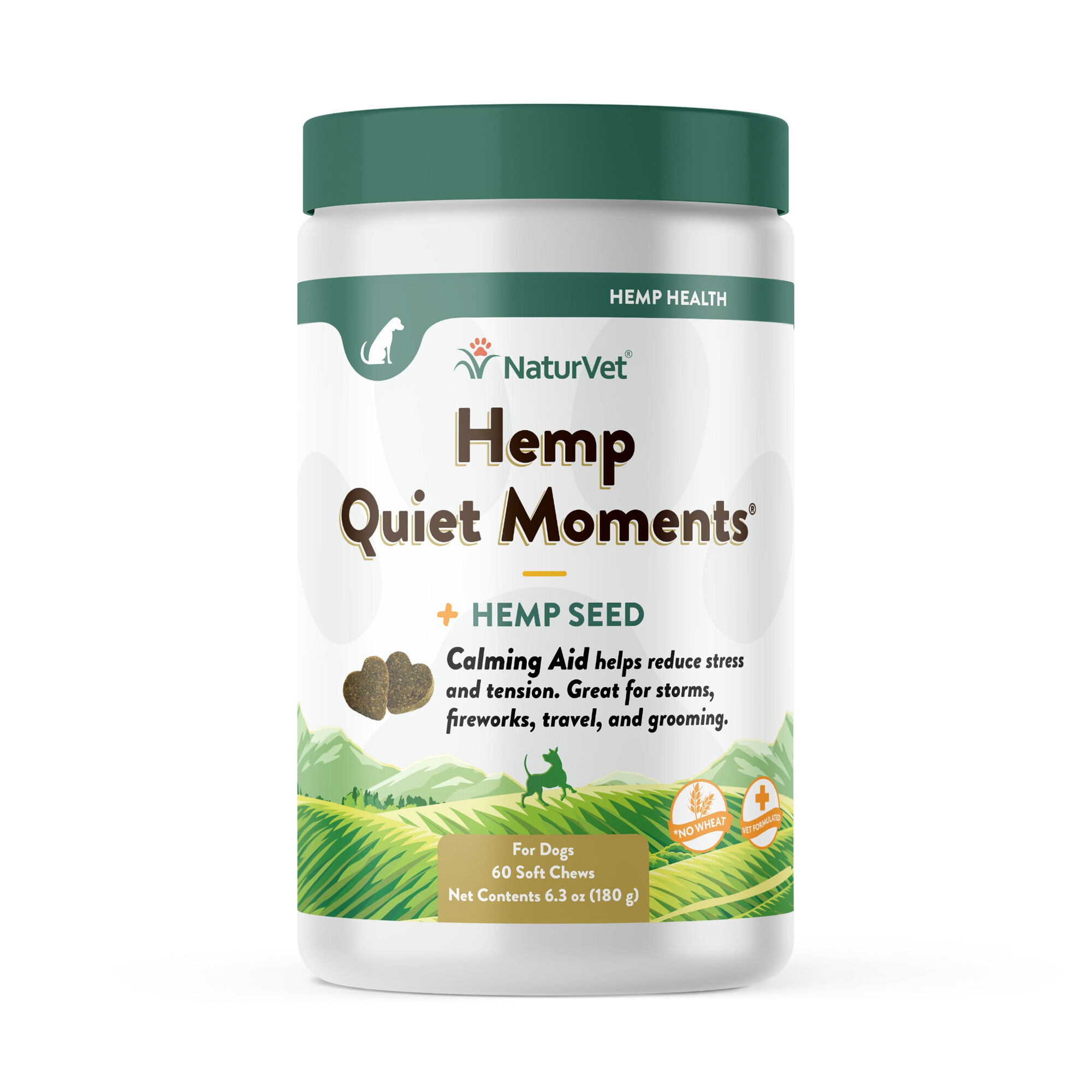 NaturVet Hemp Quiet Moments Calming Aid Soft Chews for Dogs