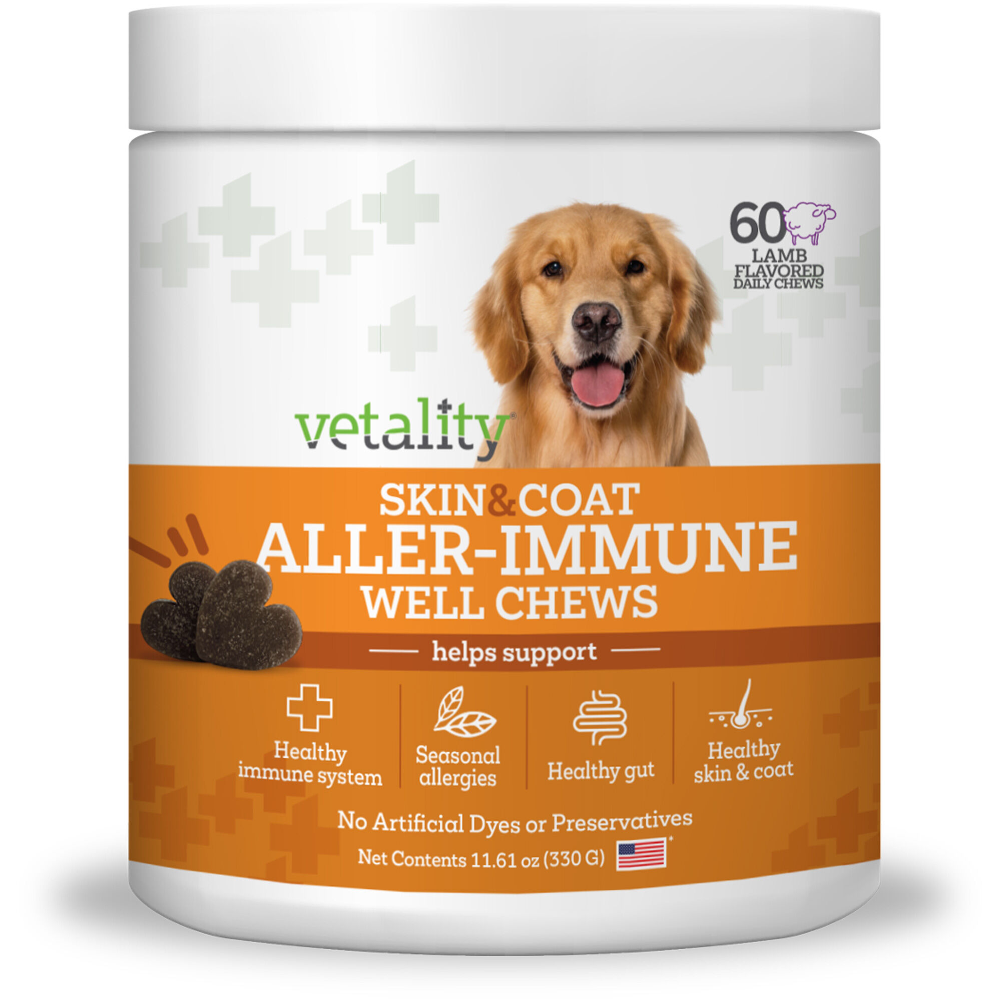 TevraPet Vetality Aller-Immune Skin & Coat Well Chews for Dogs