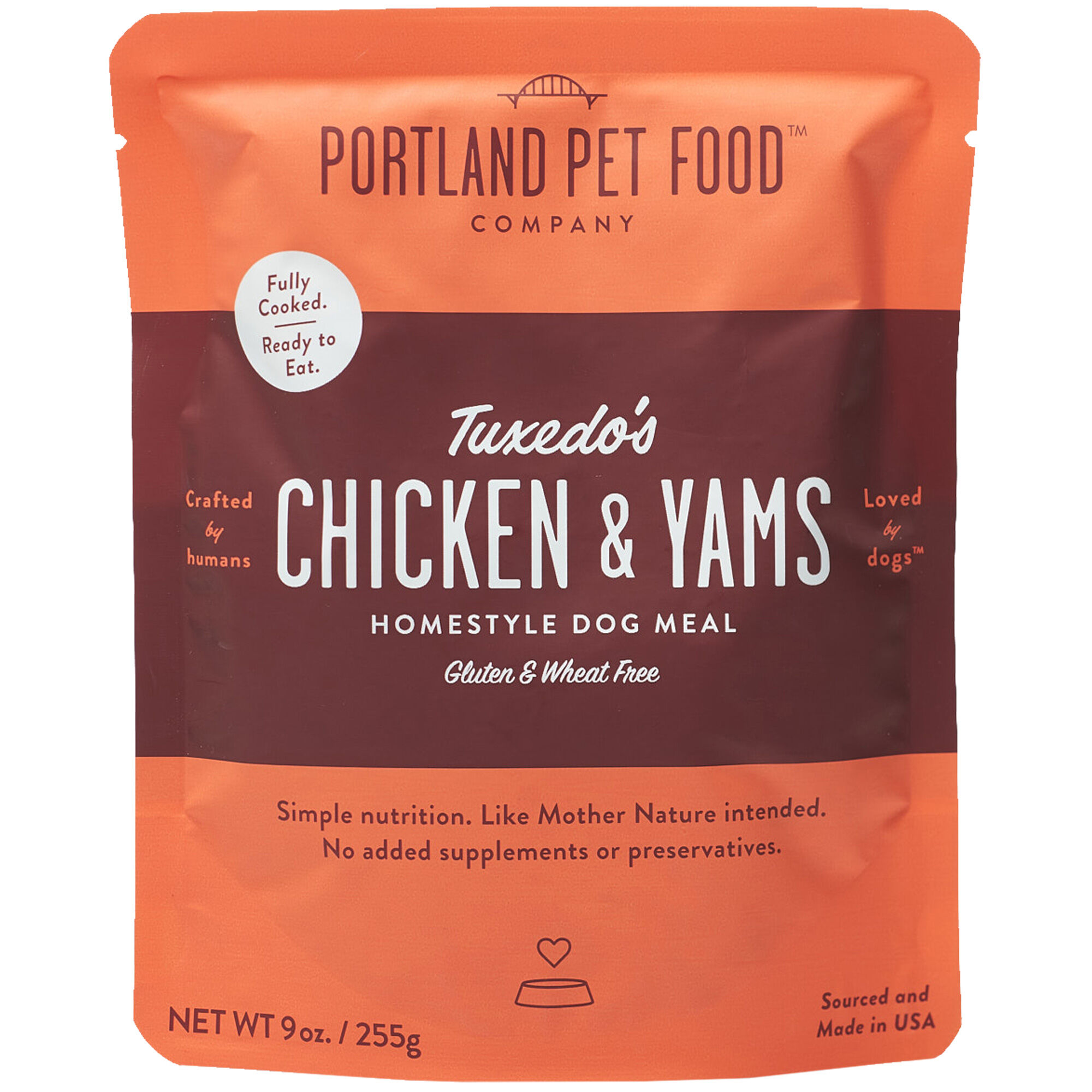 Portland Pet Food Company Homestyle Dog Meals - Tuxedo's Chicken & Yams