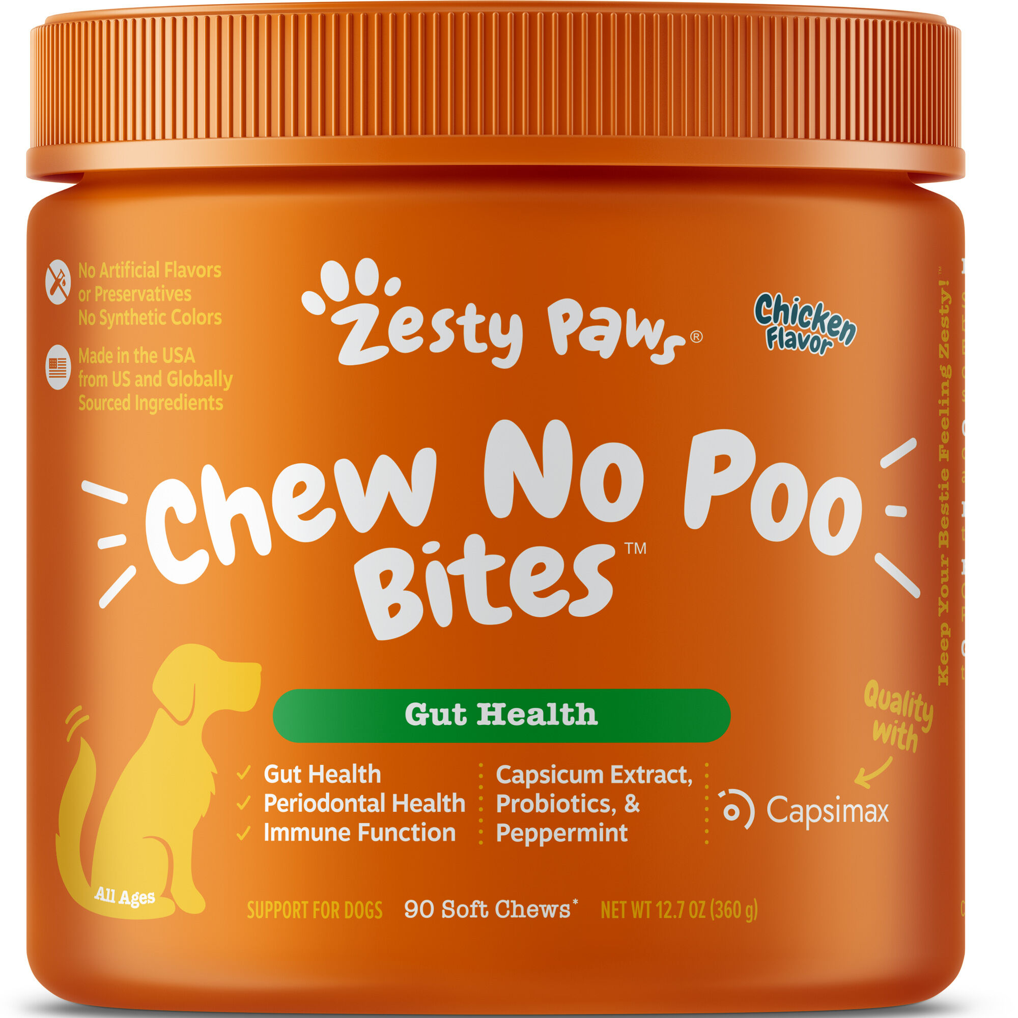 Zesty Paws Chew No Poo Bites for Dogs