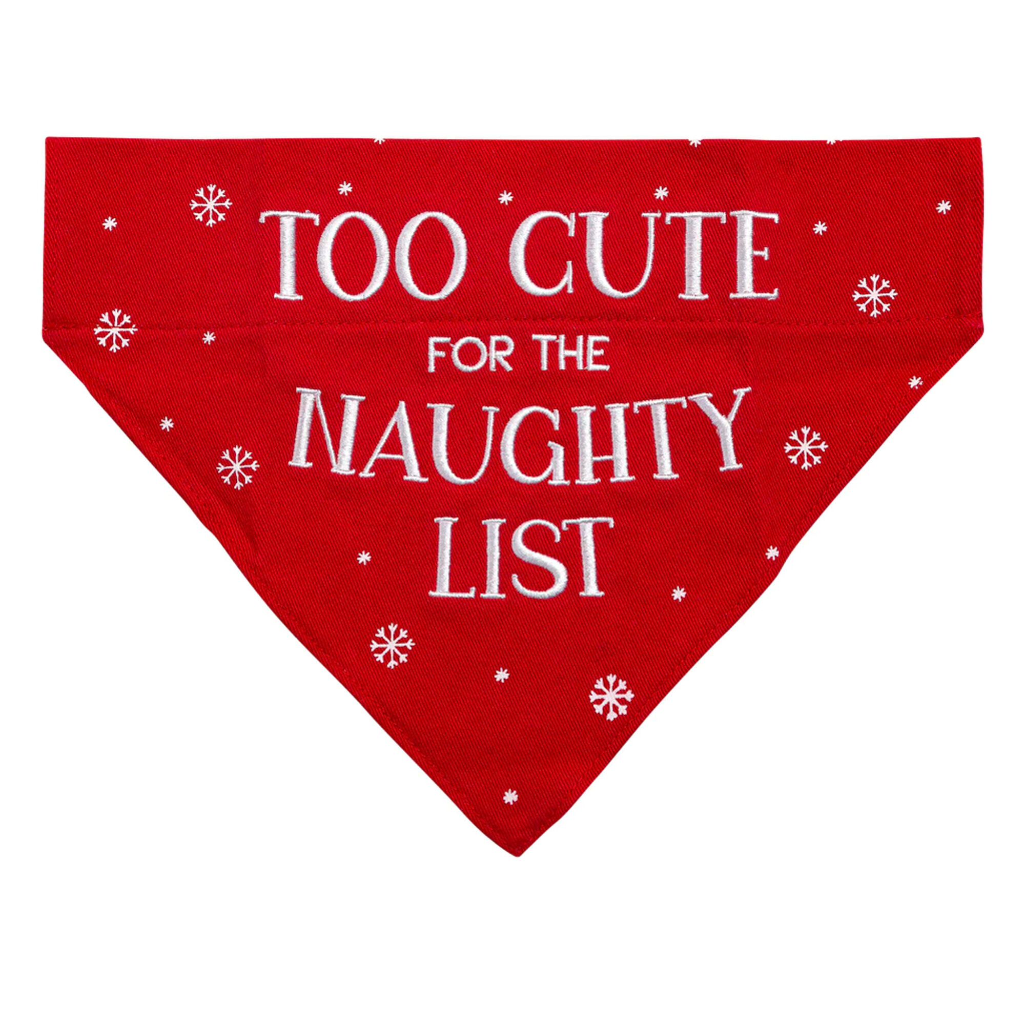 Pearhead "Too Cute For the Naughty List" Dog Bandana