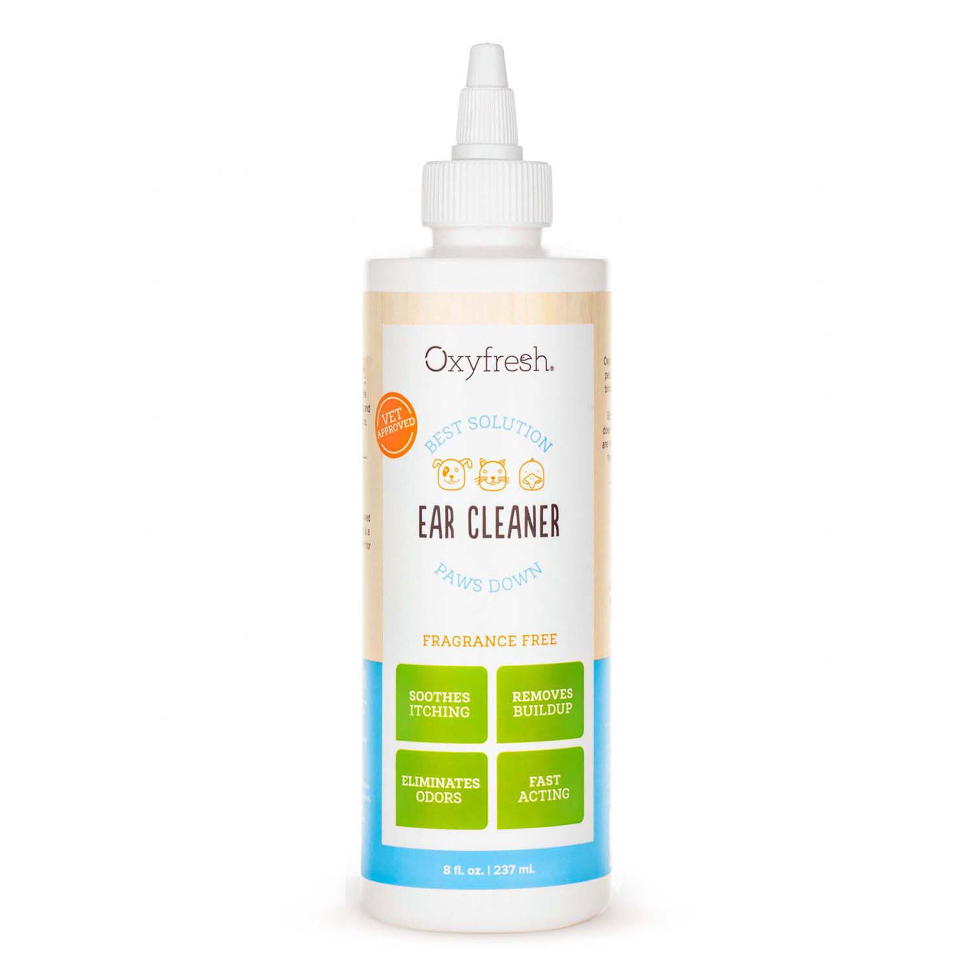 Oxyfresh Advanced Pet Ear Cleaning Solution Sensitive & Sting-Free Formula for Dogs & Cats