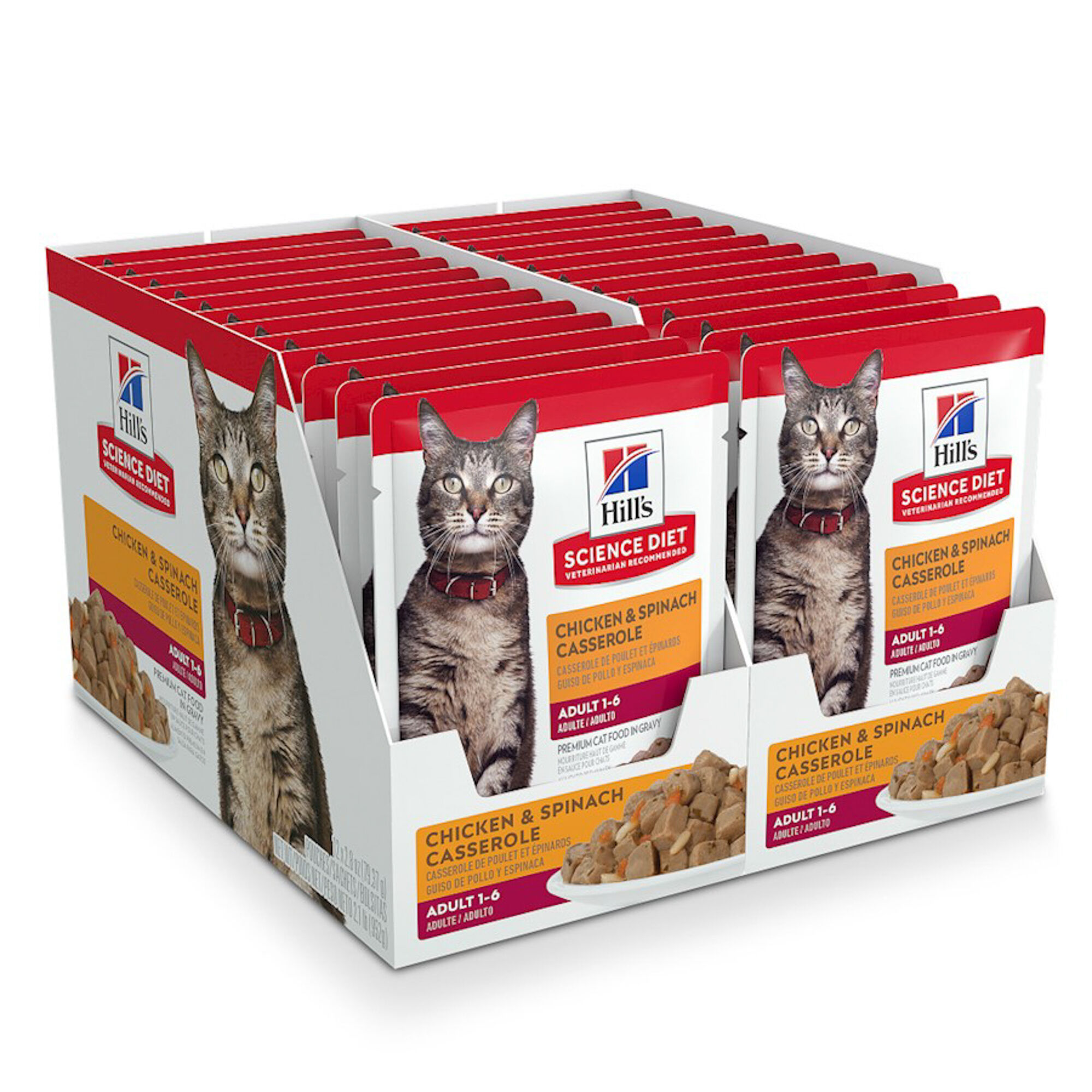 Hill's Science Diet Adult Chicken & Spinach Casserole Wet Cat Food Pouches