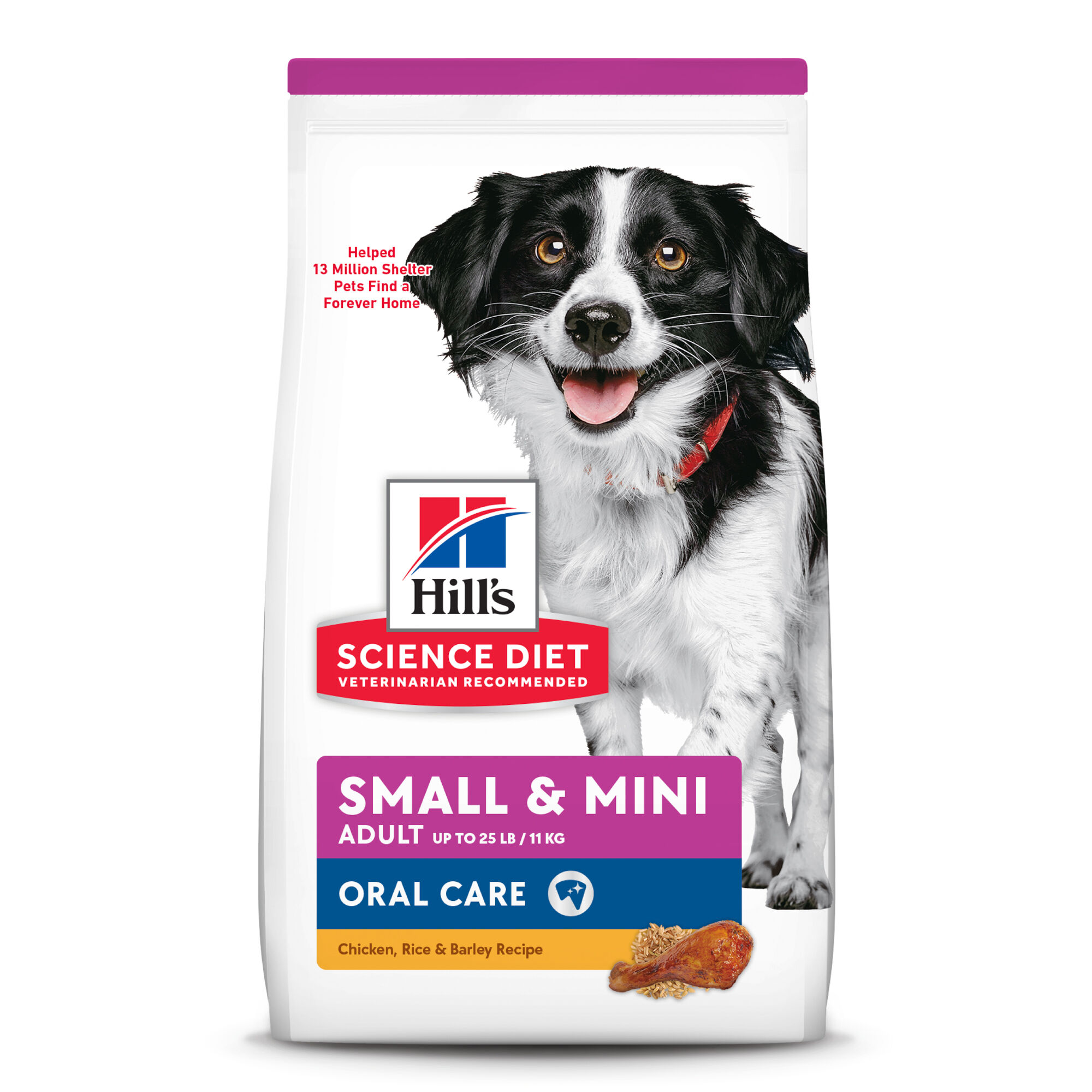 Hill's Science Diet Adult Oral Care Small & Mini Chicken Rice & Barley Dry Dog Food