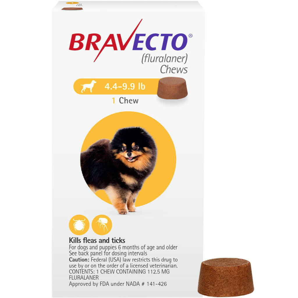 Bravecto Chews for Dogs (fluralaner) 4.4-9.9 lbs