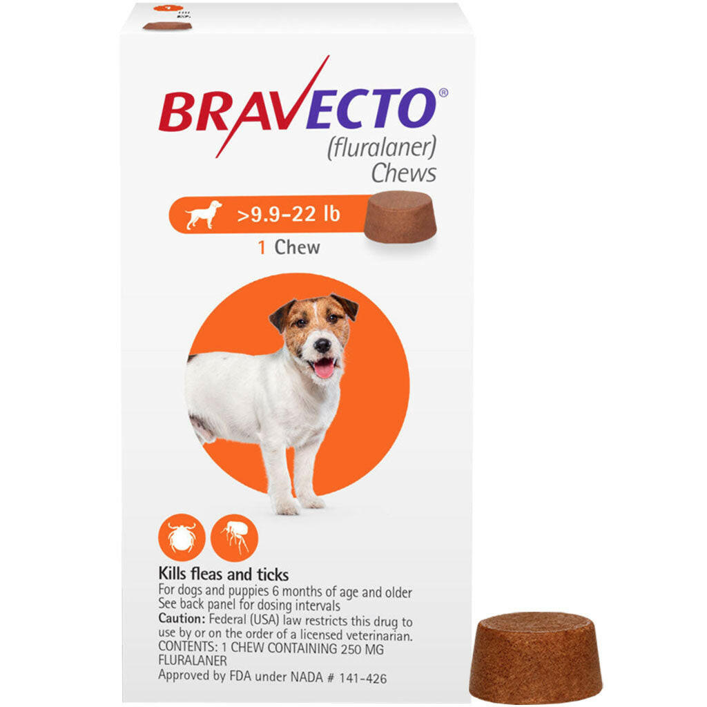 Bravecto Chews for Dogs (fluralaner), 9.9-22 lbs