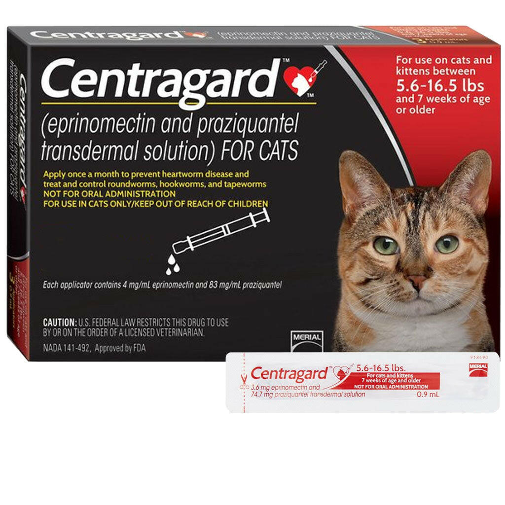 Centragard Large Cats (5.6-16.5 lb) Red Box