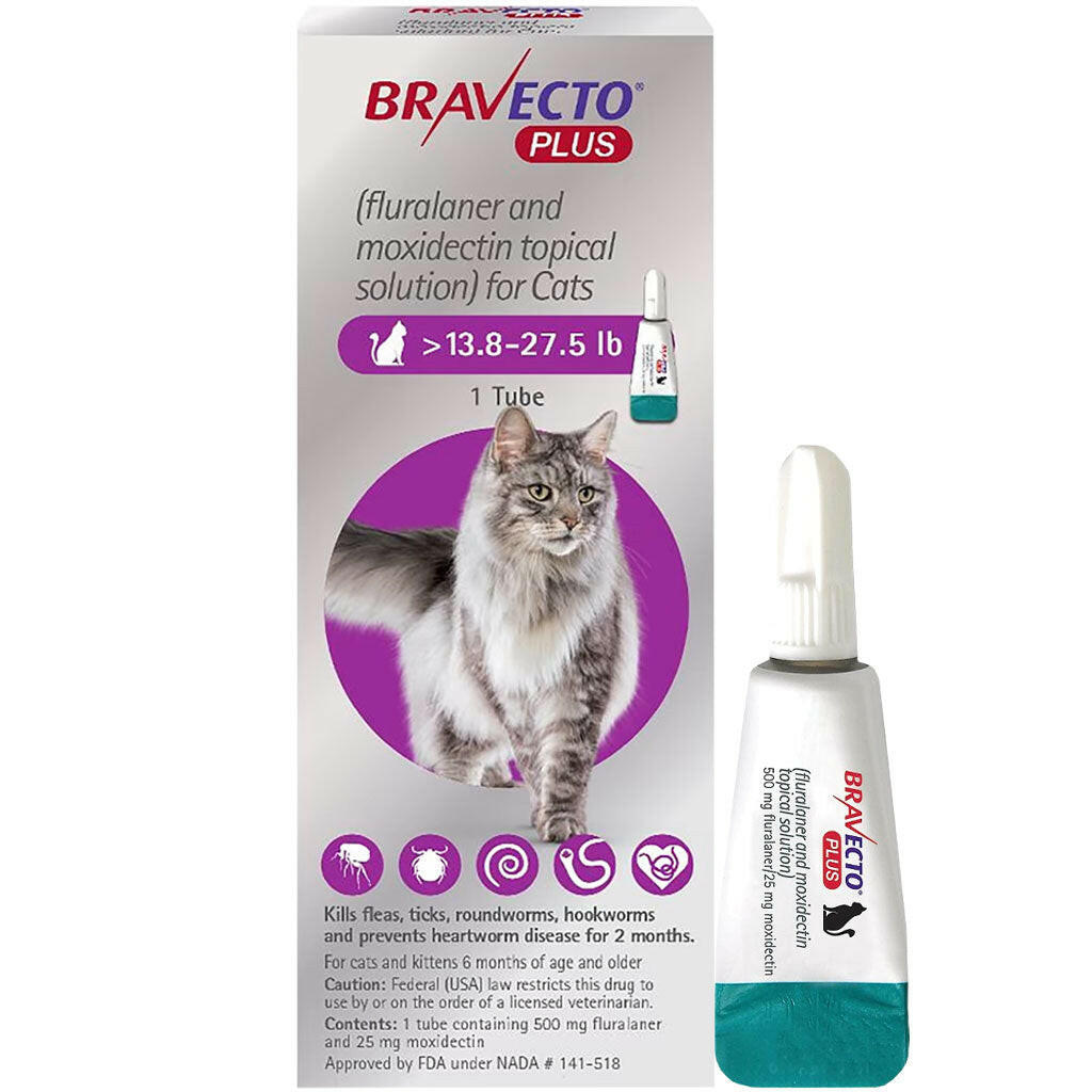 Bravecto Plus Topical Solution for Cats 13.8-27.5 lbs