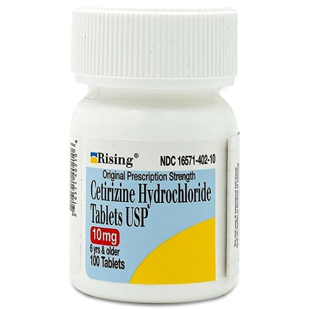 Cetirizine Hydrochloride 10mg (Manufacturer may vary) 100 Tablets