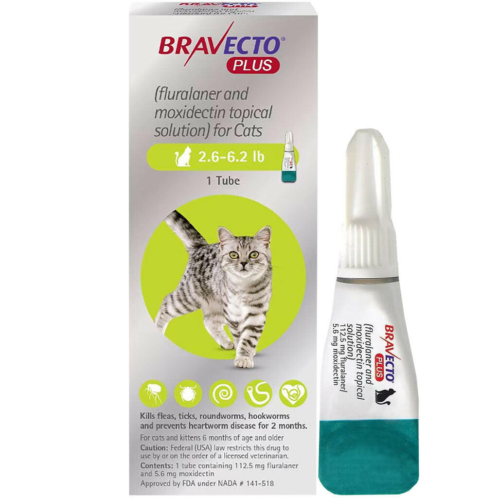 Bravecto Plus Topical Solution for Cats 2.6-6.2 lbs