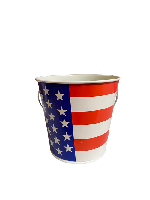 5" Citronella Bucket Candle Assorted USA Pattern