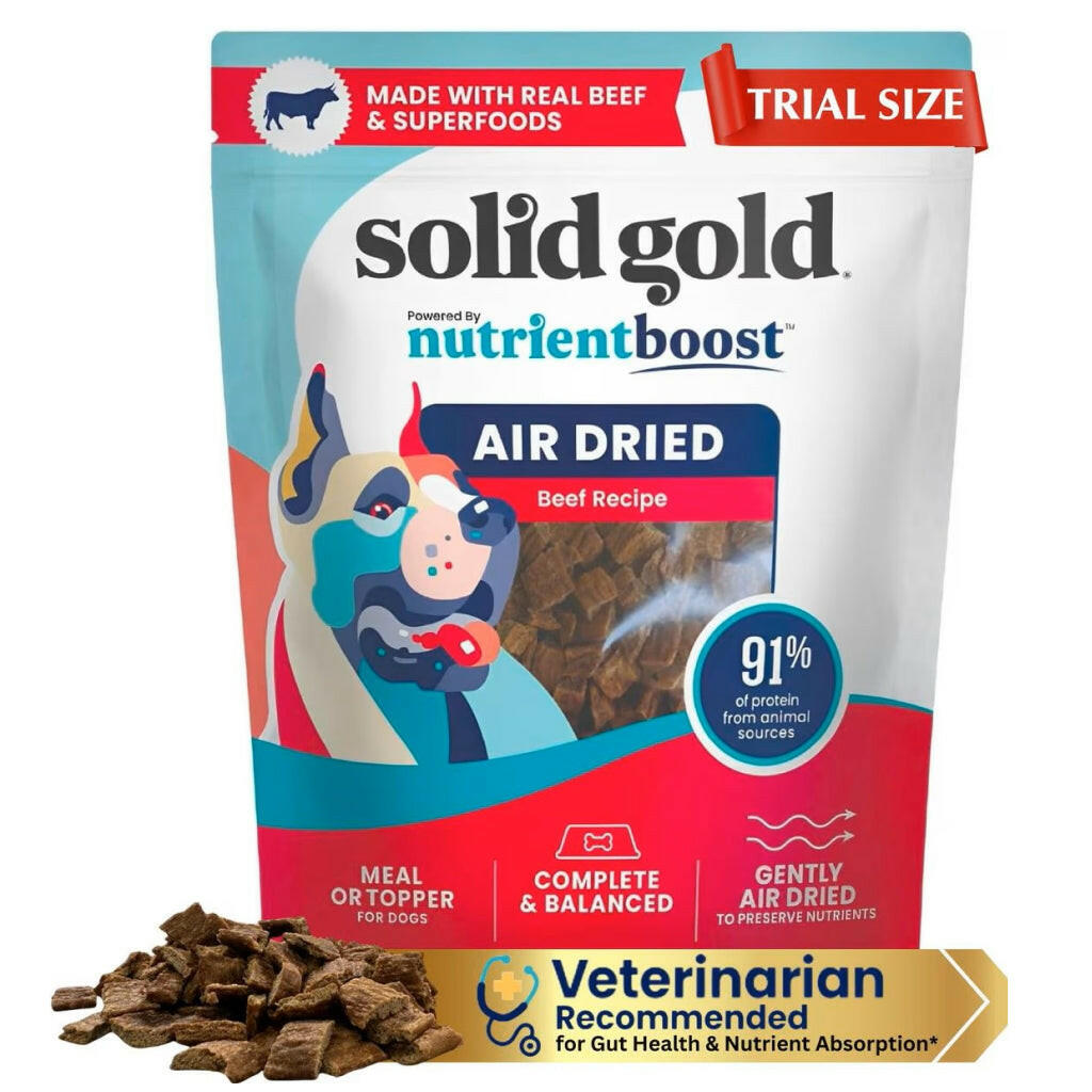 Solid Gold Complete & Balanced Air-Dried Beef Recipe Meal Topper for Dogs