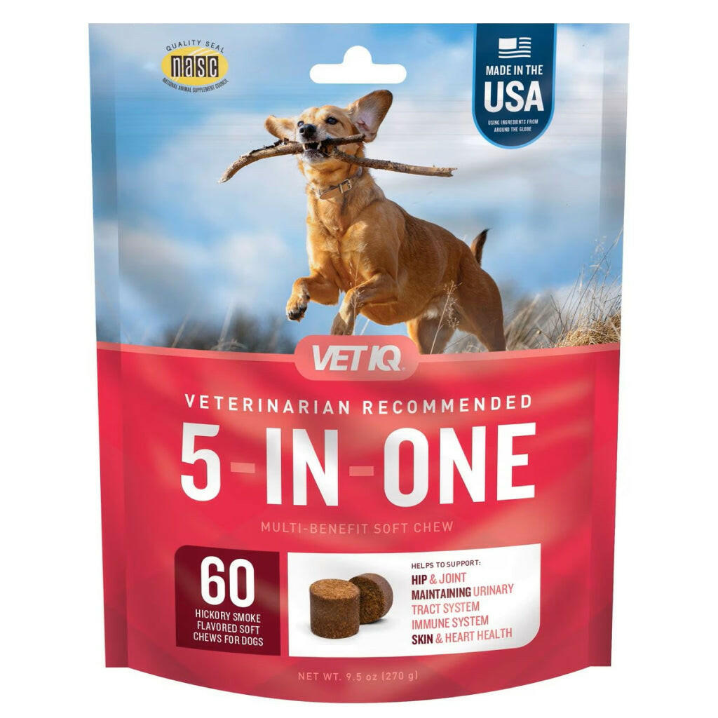 VetIQ 5-in-One Multi Benefit Supplement for Dogs (60 soft chews)