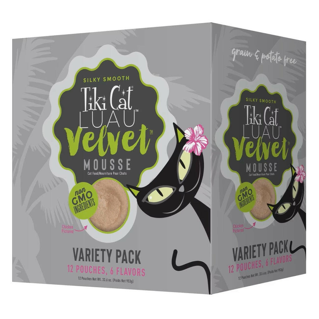 Tiki Cat Velvet Mousse Variety Pack (28 oz x 12 cans)