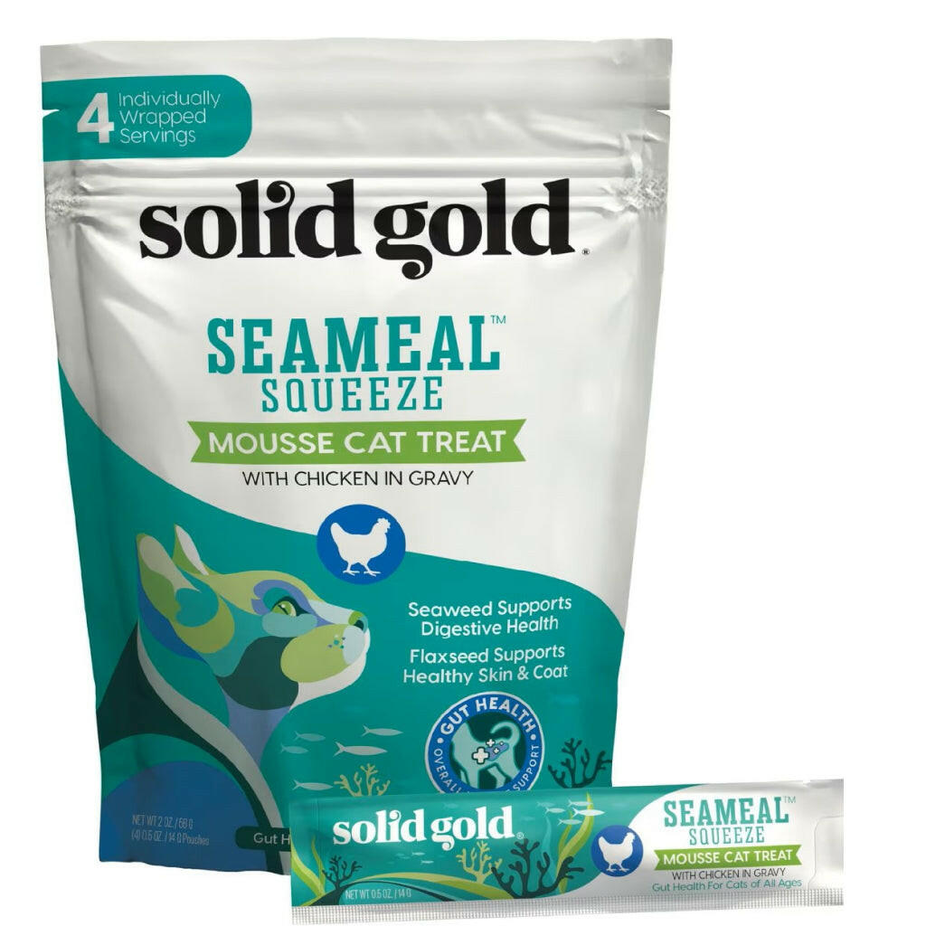 Solid Gold SeaMeal Squeeze Chicken in Gravy Mousse Lickable Cat Treat