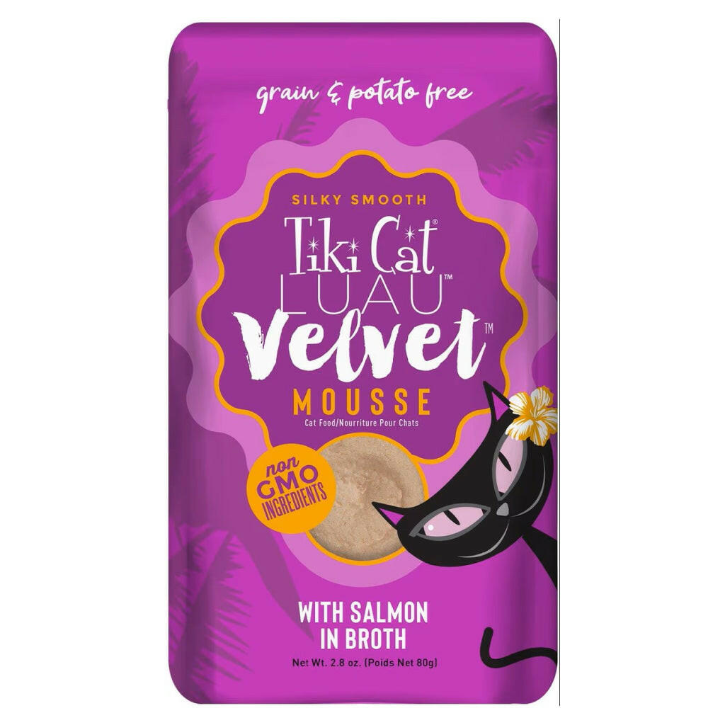 Tiki Cat Velvet Mousse Salmon (2.8 oz x 12 pouches)