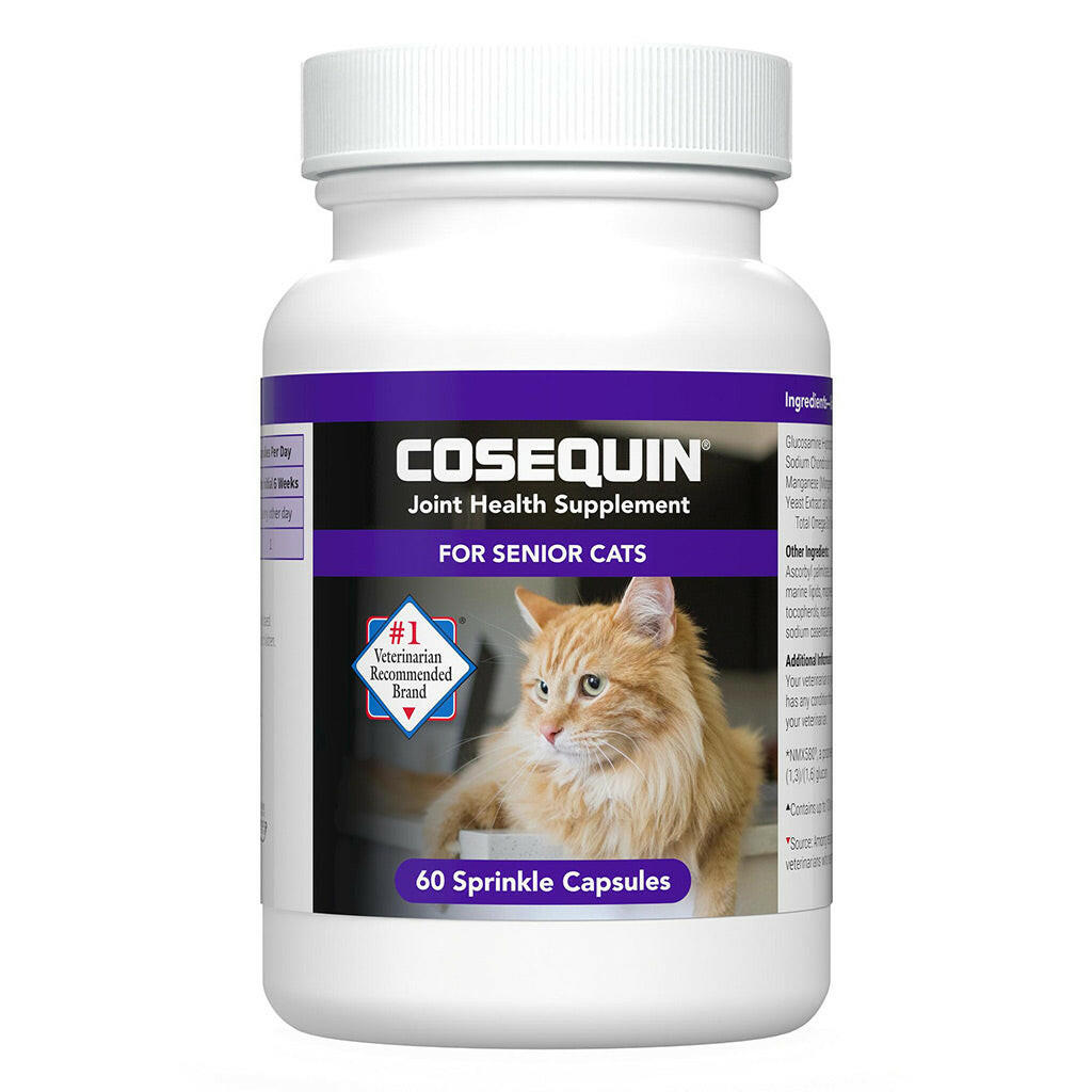 Nutramax Cosequin Senior Joint Health Supplement for Cats ?C Plus Immune Support and Skin & Coat Health, 60 Sprinkle Capsules