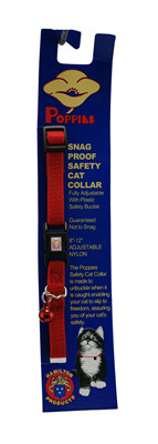 Adjustable Breakaway Safety Cat Collar, Red