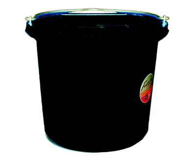 Fortex 24 Quart Black Flat Back Bucket